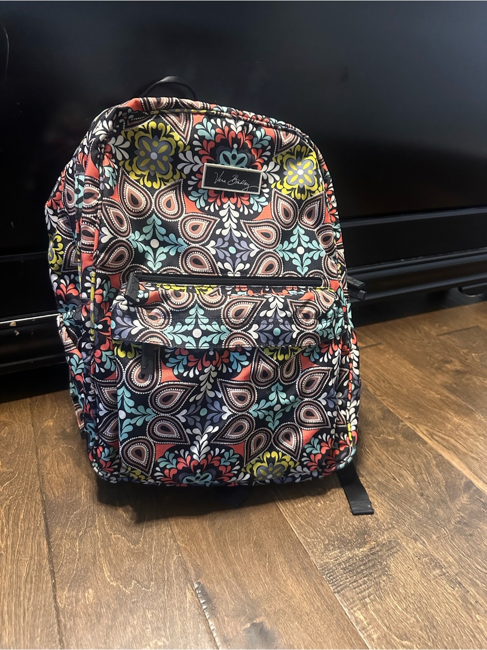 Vera Bradley Coral, Yellow & Aqua Paisley Backpack